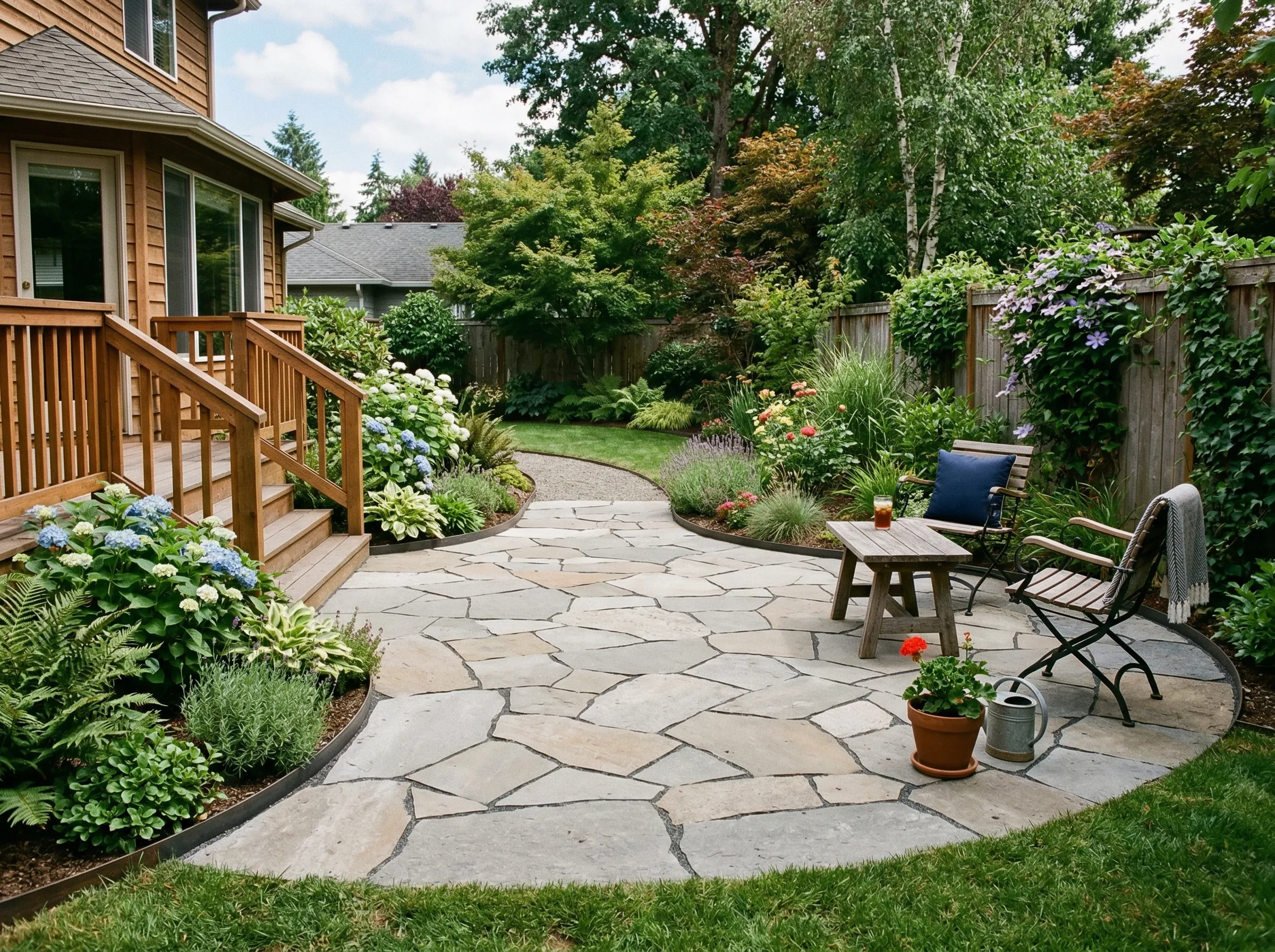 Alabama natural stone patio design Orange Beach