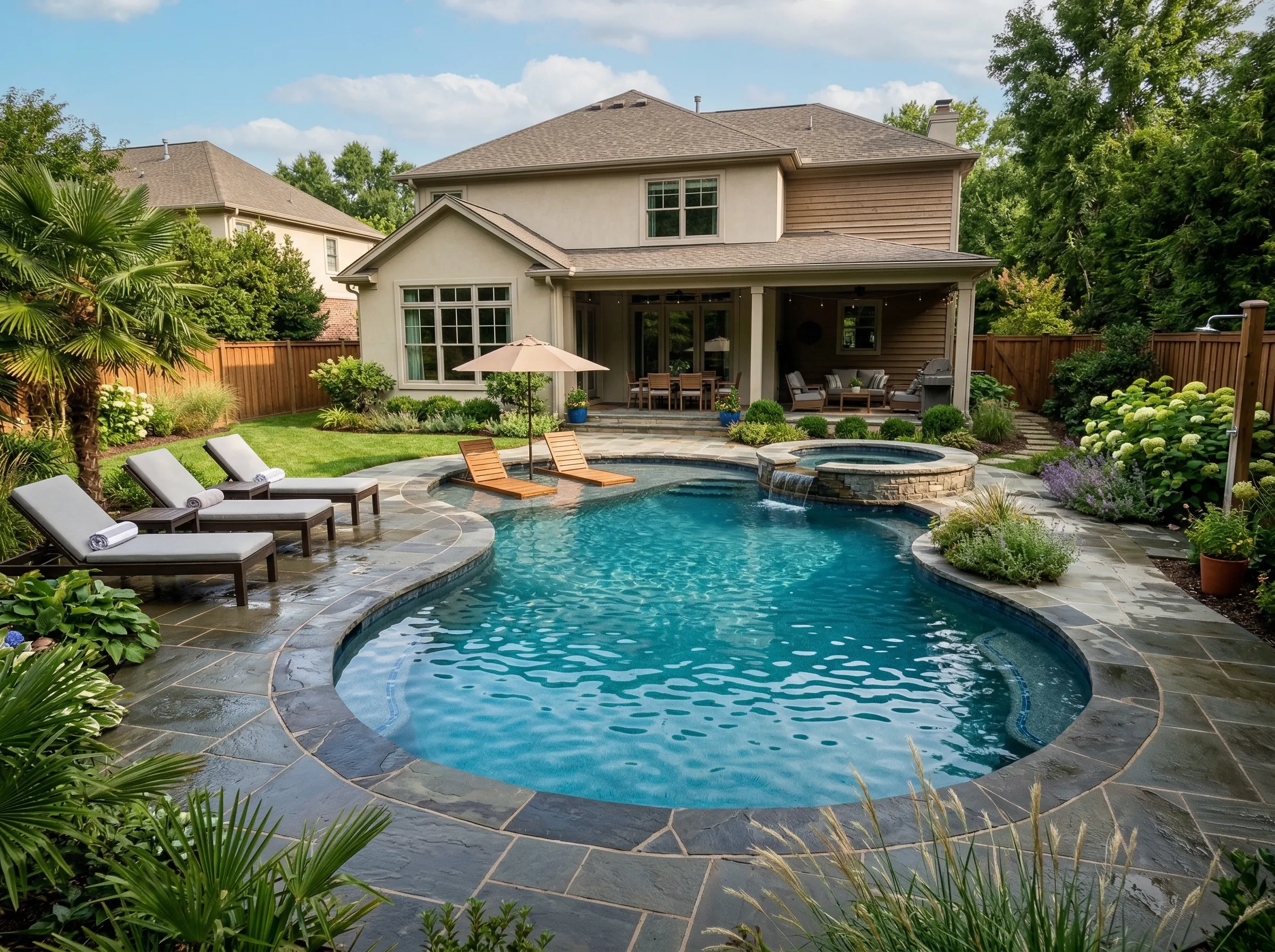 Backyard pool design Alabama