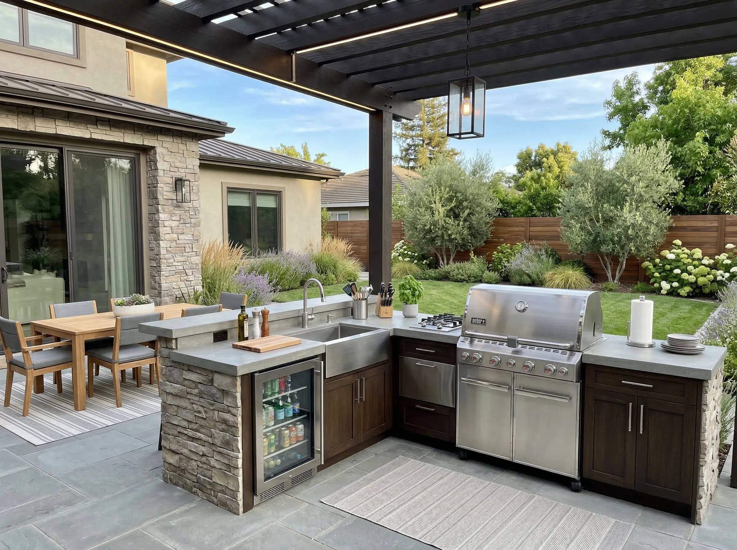 Coastal Alabama patio grill outdoor kitchen