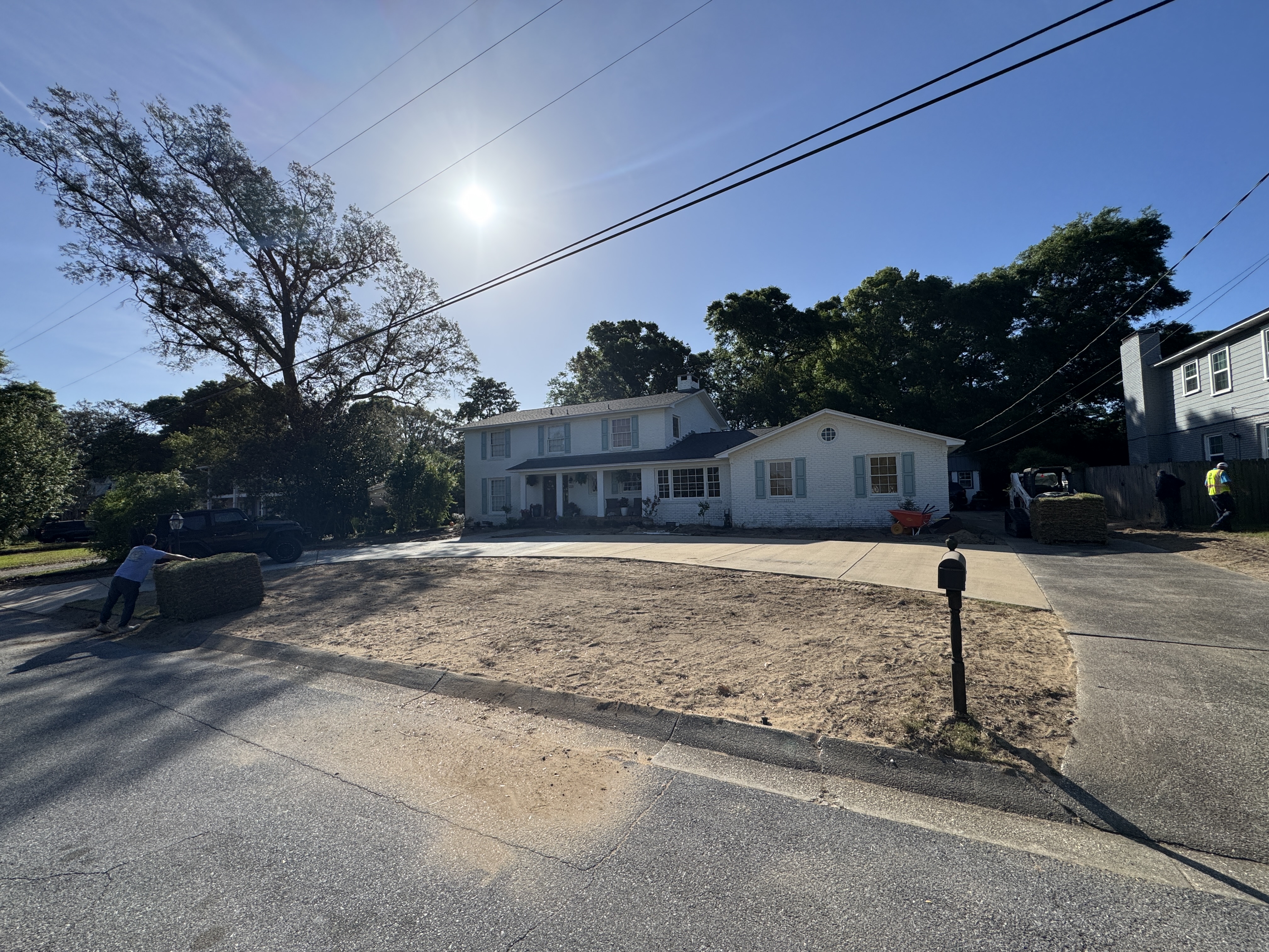Landscape grading outdoor living Orange Beach